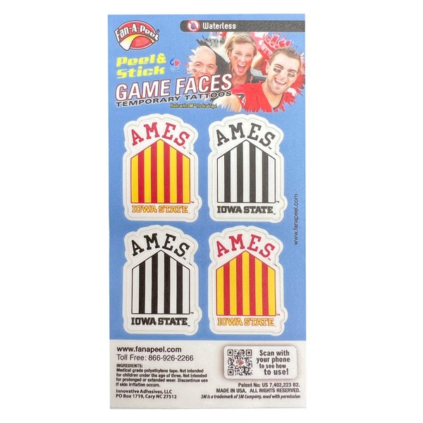 Ames 5-Bar Temporary Skin Tattoo 4-Pack